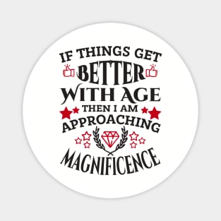 Things Get Better With Age Sassy Grown Up Confidence Magnet